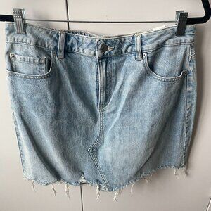 Garage - Light-Washed Mini Denim Skirt - Size L